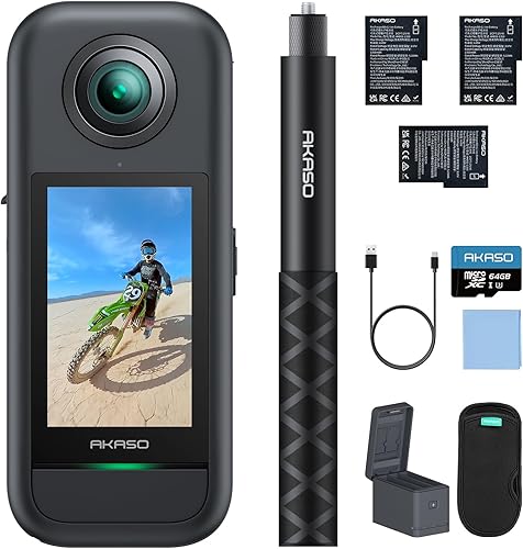 Miniatura 17 de AKASO 360 Weatherproof 360° Cámara de acción Creator Combo - Vídeo 360 de 5.7K con sensores de 1/2 pulgada 48 MP, foto 360 de 72 MP,