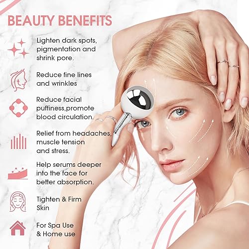 Miniatura 6 de Globos de hielo para tratamientos faciales  Rodillo de enfriamiento de acero irrompible  Barras de crio para cara  Masajeador para cara, cuello y