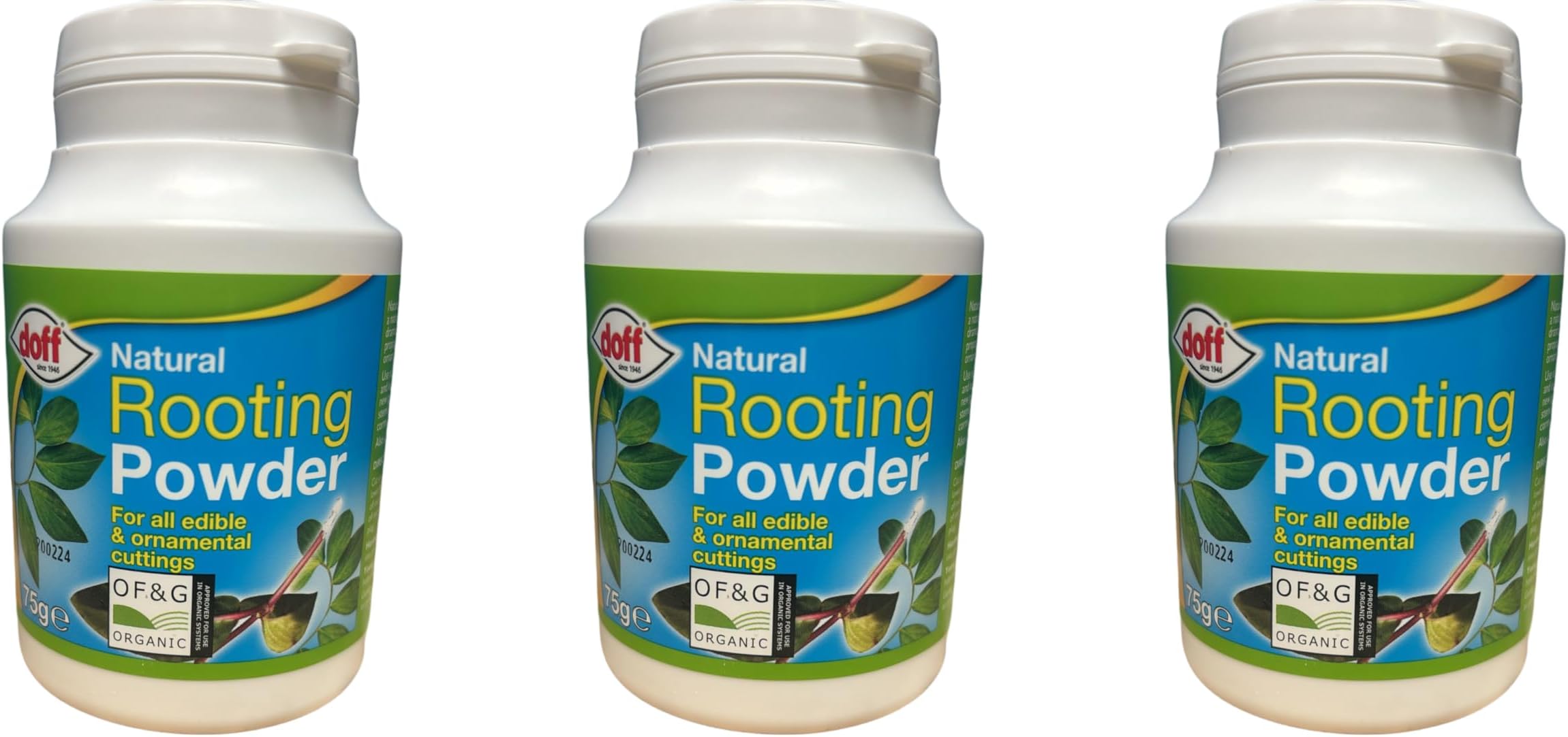 Hormone de bouturage en poudre Doff, 2 pots de 75 g - Favorise la