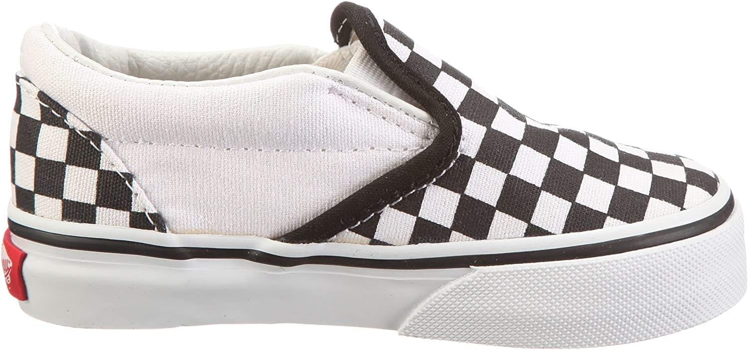 Vans Toddler Classic Slip-On Checkerboard Black/True White Fashion Sports Skate Shoe Vlyhck2 5 Child UK