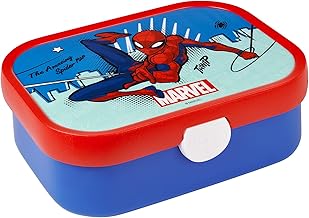 Mepal - Campus Lunch Box - Kids Bento Lunch Box - Lunch Box with Bento Compartment - Clip Closure - BPA Free and Dishwasher Safe - 750ml - Spiderman