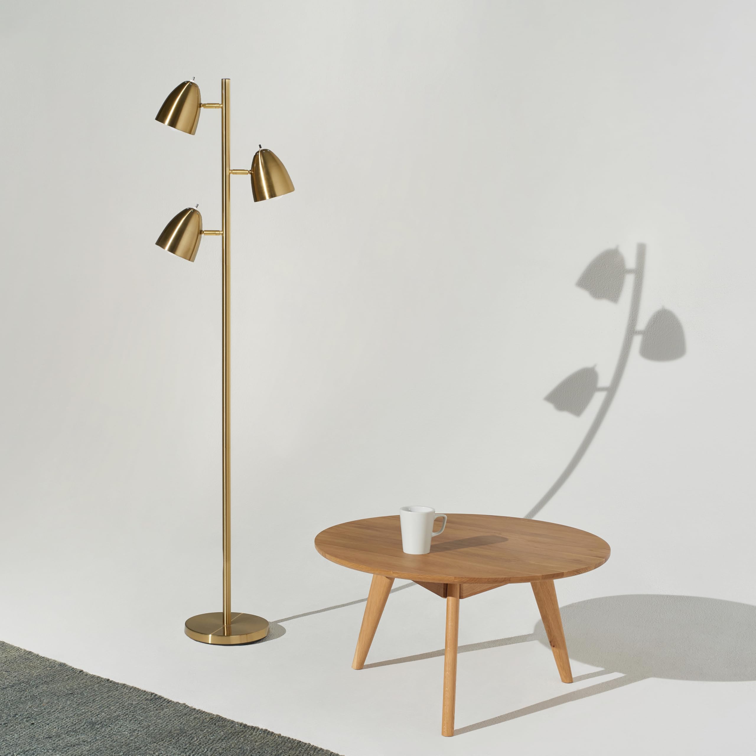 3-punktowa lampa stojąca LED Tree do salonu, 2400 lumenów, nowoczesna, wysoka lampa stojąca z głowicami regulowanymi w zakresie 360°, jasna lampa podłogowa do czytania w sypialni i biurze, energoosz