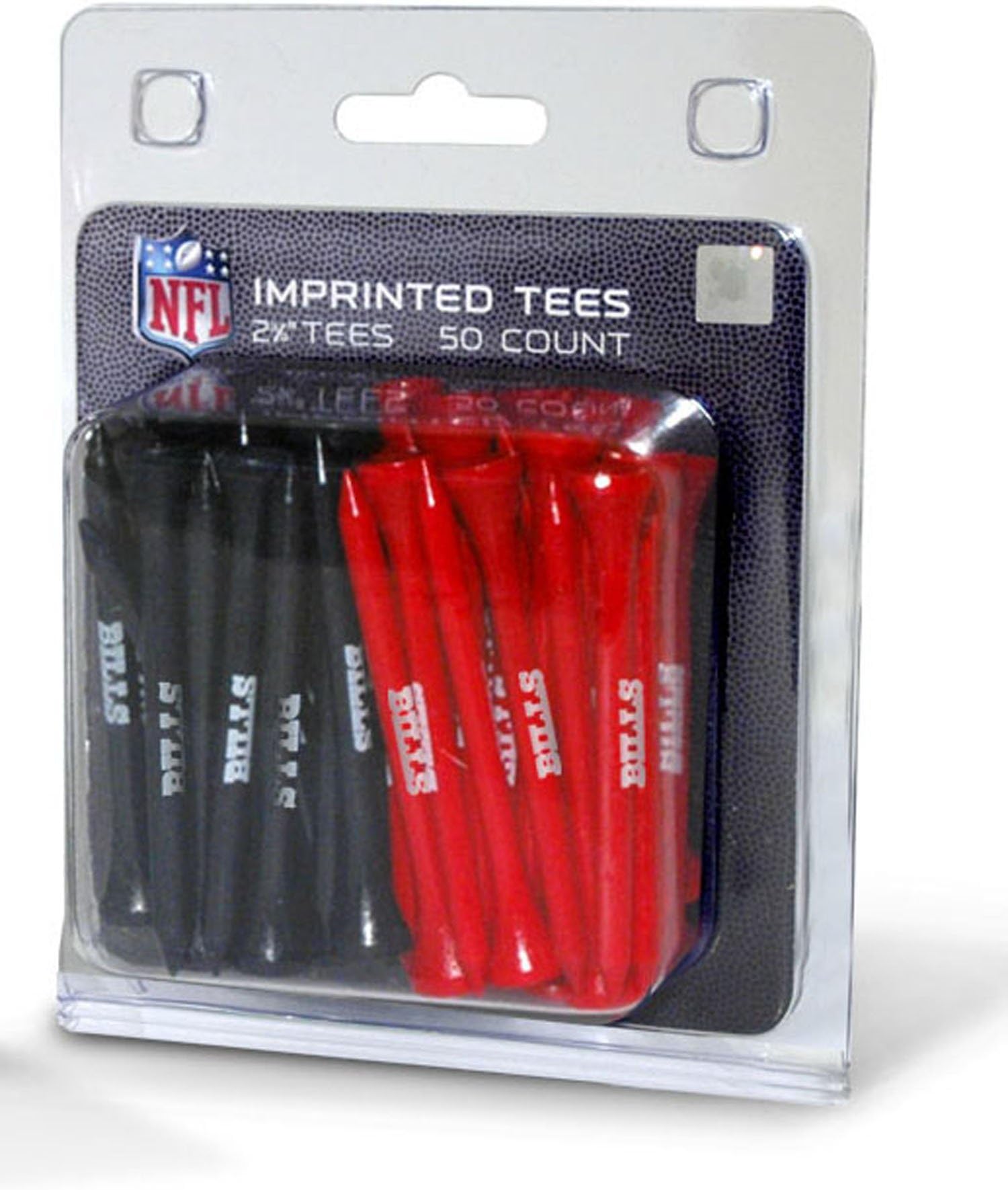 Team Golf NFL 2-3/4" Golf Tees, 50 Pack, Regulation Size, Multi Team Colors