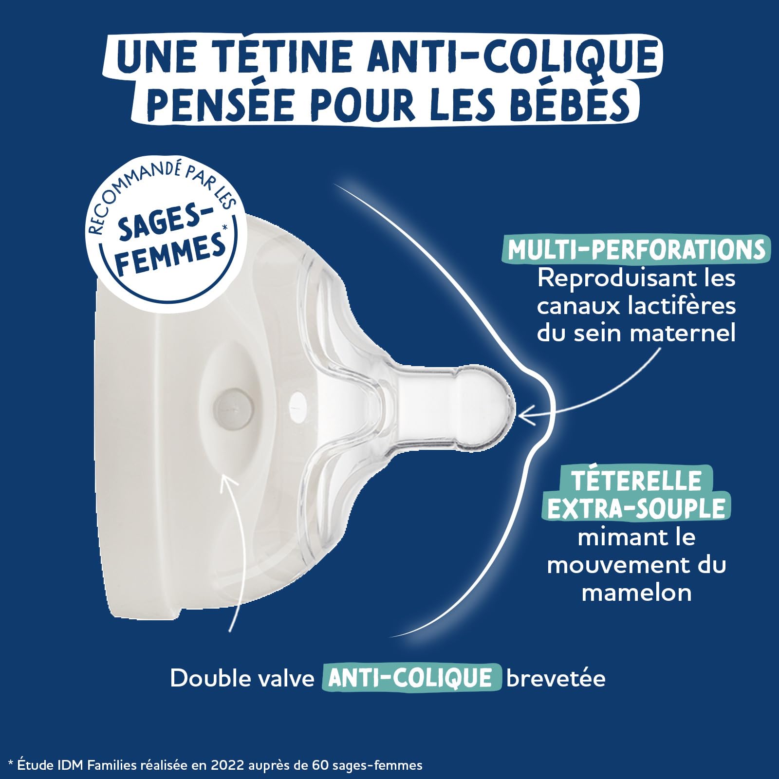 DODIE Lot de 4 Biberons Naissance, anti-colique, Tetine Multi-Perforée (2x150mL et 2x270mL), une sucette naissance, Terracotta