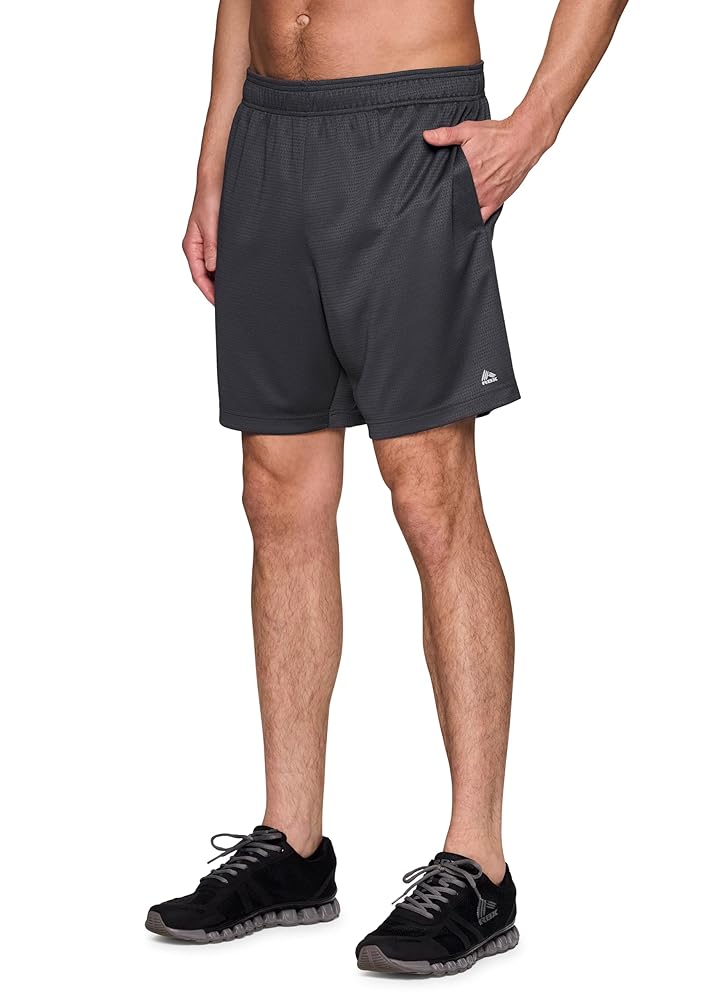 ウォーキング・ランニングウェア charbon 7 POCKETS MILITARY RACING SHORTS RBX Active Men's Mesh Gym Shorts, 7