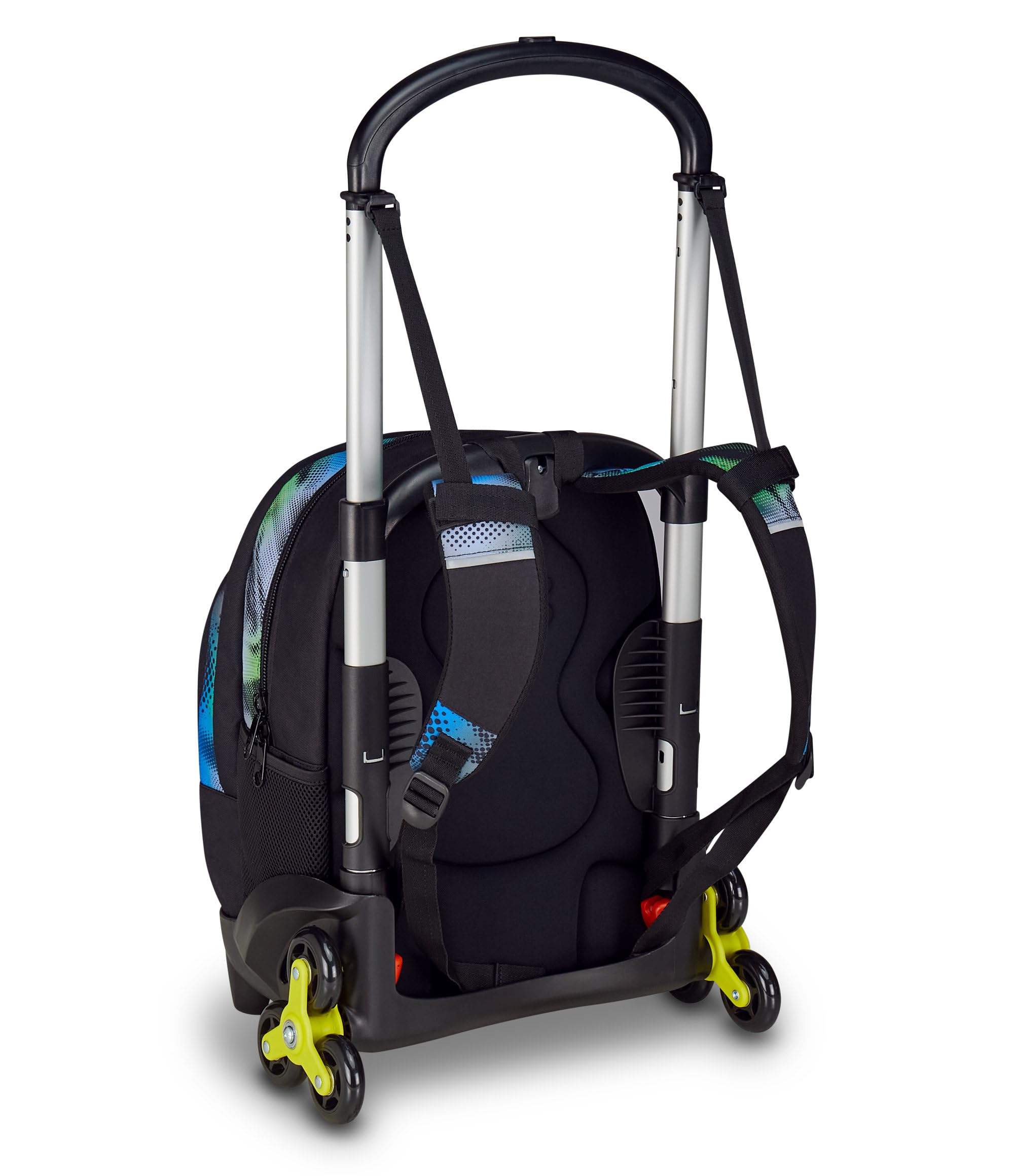 Seven Trolley Scuola Flex 3 Ruote, Blu, Zaino Con Carrello Sganciabile Da 31 Litri, Con Tasca PC, Tasca Borraccia, Multiuso, Maneggevole e Confortevole, Scuole Medie e Superiori, Ragazzo