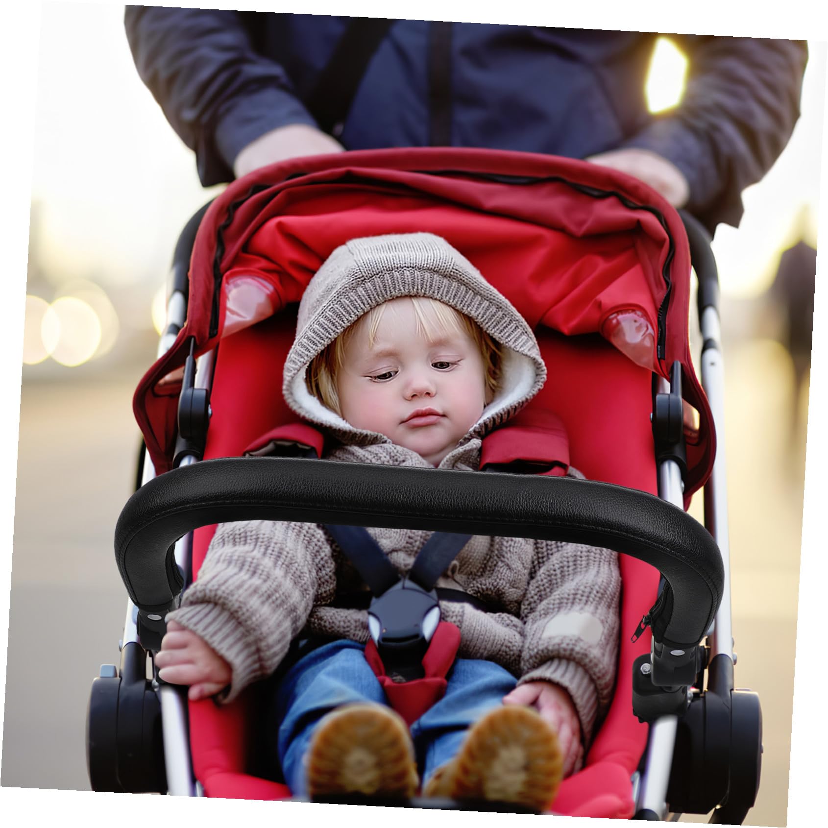 ibasenice Kinderwagen Baby Kinderwagen Stoßstange Neugeborenen Kinderwagen Baby Kinderwagen Armlehne Infant Kinderwagen Querlatte Rollwagen Zubehör Neue Geboren Kinderwagen Joggen