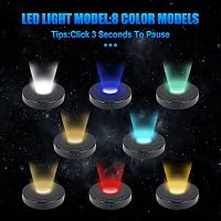 luolety LED Forgó Kiállítási Talp - Színes Fényekkel, 360 Fokos Forgatható Állvány Üveggömbhöz, Kristálygömbhöz, Ékszerekhez, USB/Elemes Műk 4