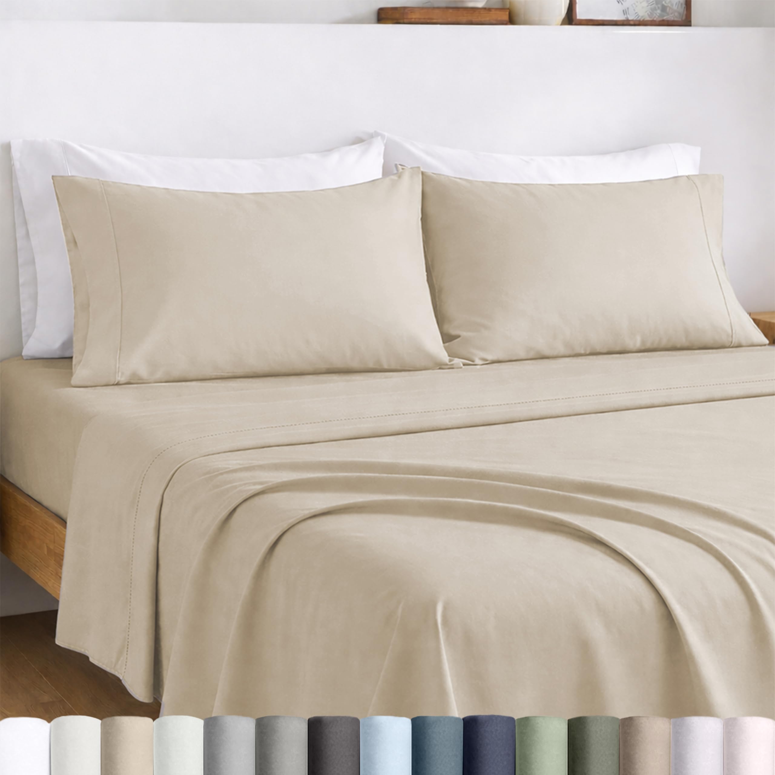 California Design Den Certified 100% Egyptian Cotton Queen Sheets