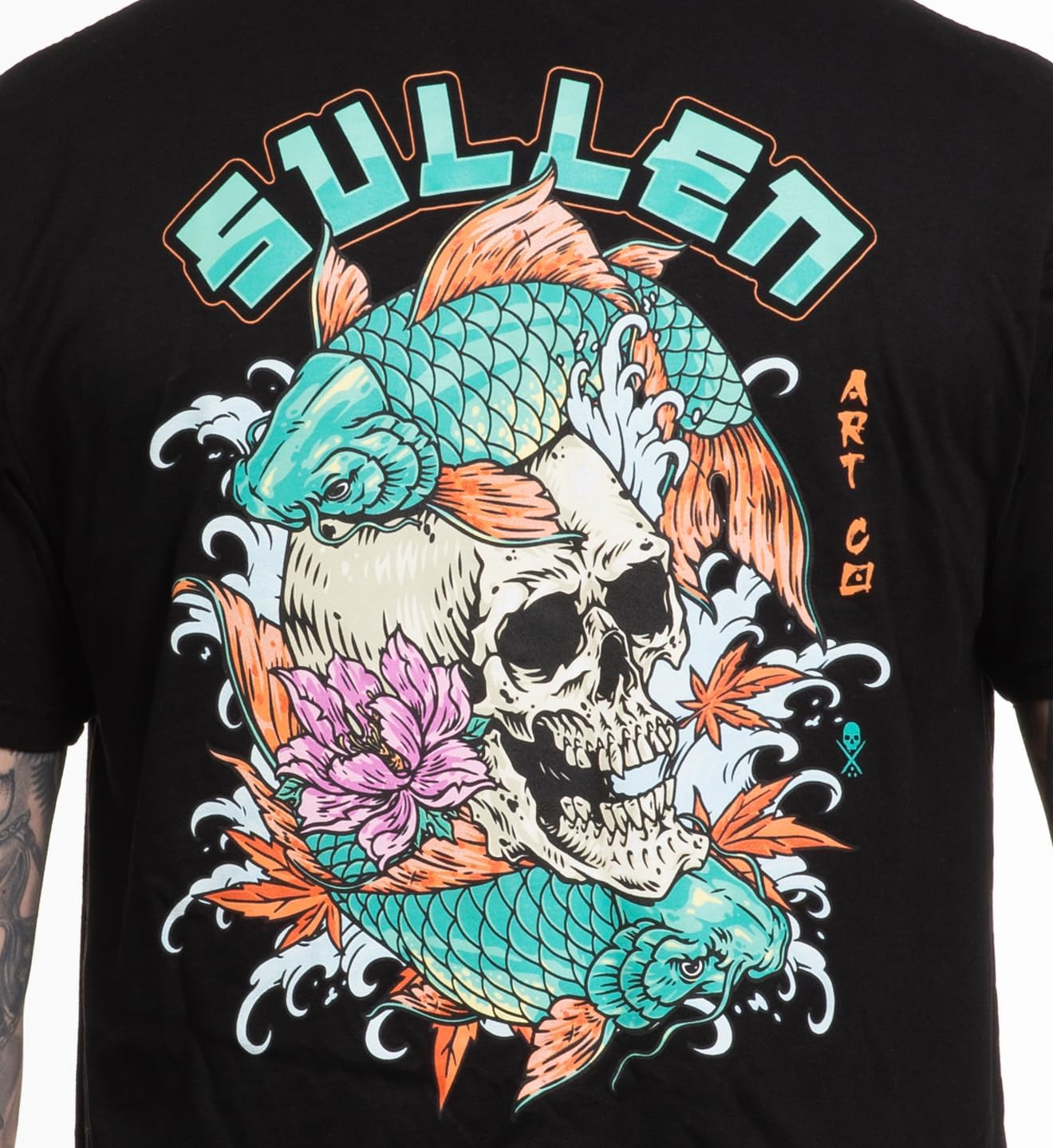 Sullen Men's Skull Koi Summer Days Capsule Tattoo Lifestyle Graphic Premium Short Sleeve Tee
