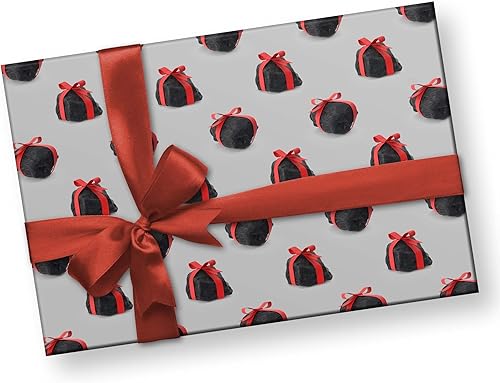 Miniatura 3 de Divertido papel de regalo de carbón grueso para envolver regalos de Navidad decoración de fiesta de Navidad para niños traviesos rollo de 6 pies x