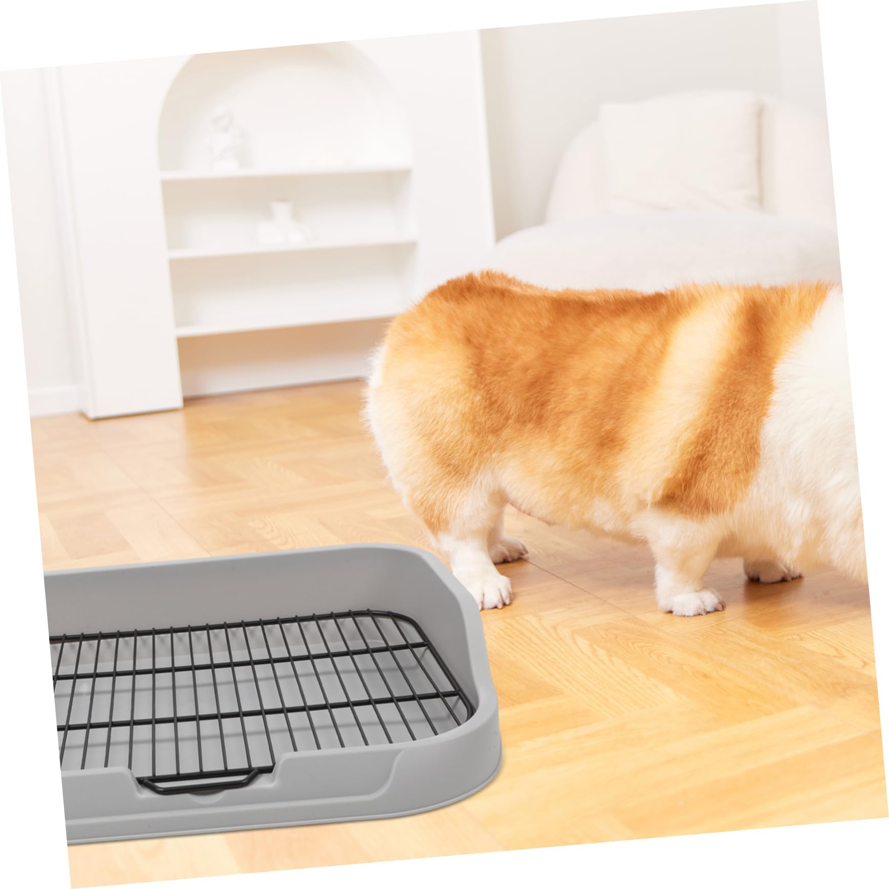 HANABASS Large Capacity Pet Toilet Dog Potty Tray Plastic Dog Potty for Puppy Training Splashproof