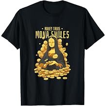 Mona Lisa With Golden Coins T-Shirt