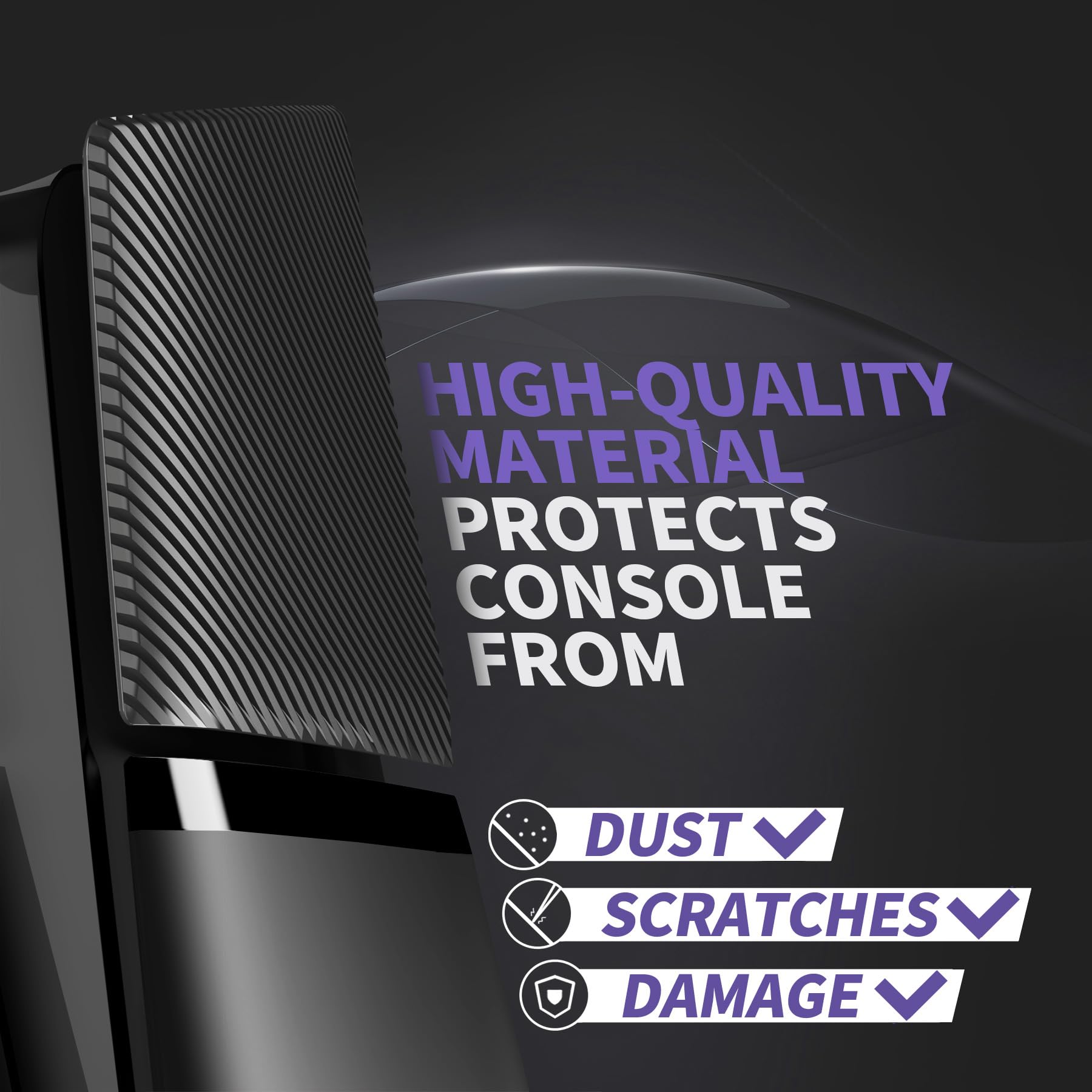 eXtremeRate eXcover Copertura Ricambio Compatibile con ps5 Slim Console Digital Edition, Cover Coperchio Custodia Placca Shell Ventilata per ps5 Slim Digitale Console, Nero