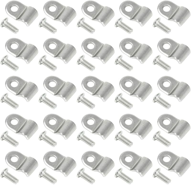 Abraçadeira para linha de freio e combustível SUPERFASTRACING em aço inoxidável – Kit com 25 abraçadeiras e 25 parafusos