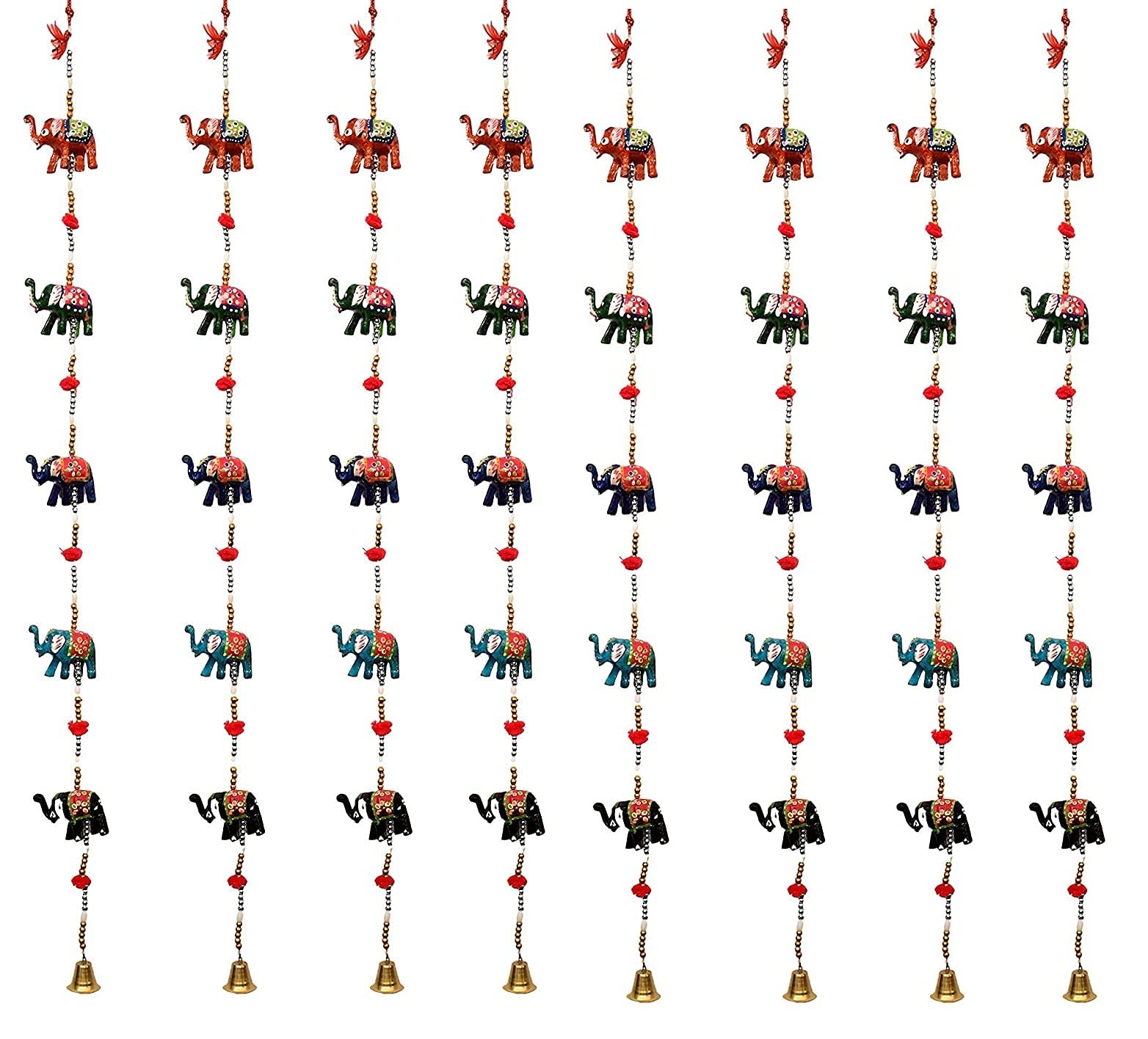 Fashion Bizz Handicraft Rajasthani Elephant Wall/Door Hanging Screen Toran -4 Pair