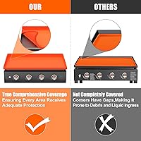 Vista 3 de Funda de silicona para parrilla Blackstone, cobertura completa de 36 pulgadas, resistente de grado alimenticio, cubierta protectora para superficie