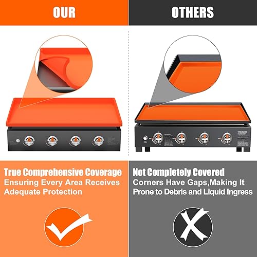 Miniatura 3 de Funda de silicona para parrilla Blackstone, cobertura completa de 36 pulgadas, resistente de grado alimenticio, cubierta protectora para superficie