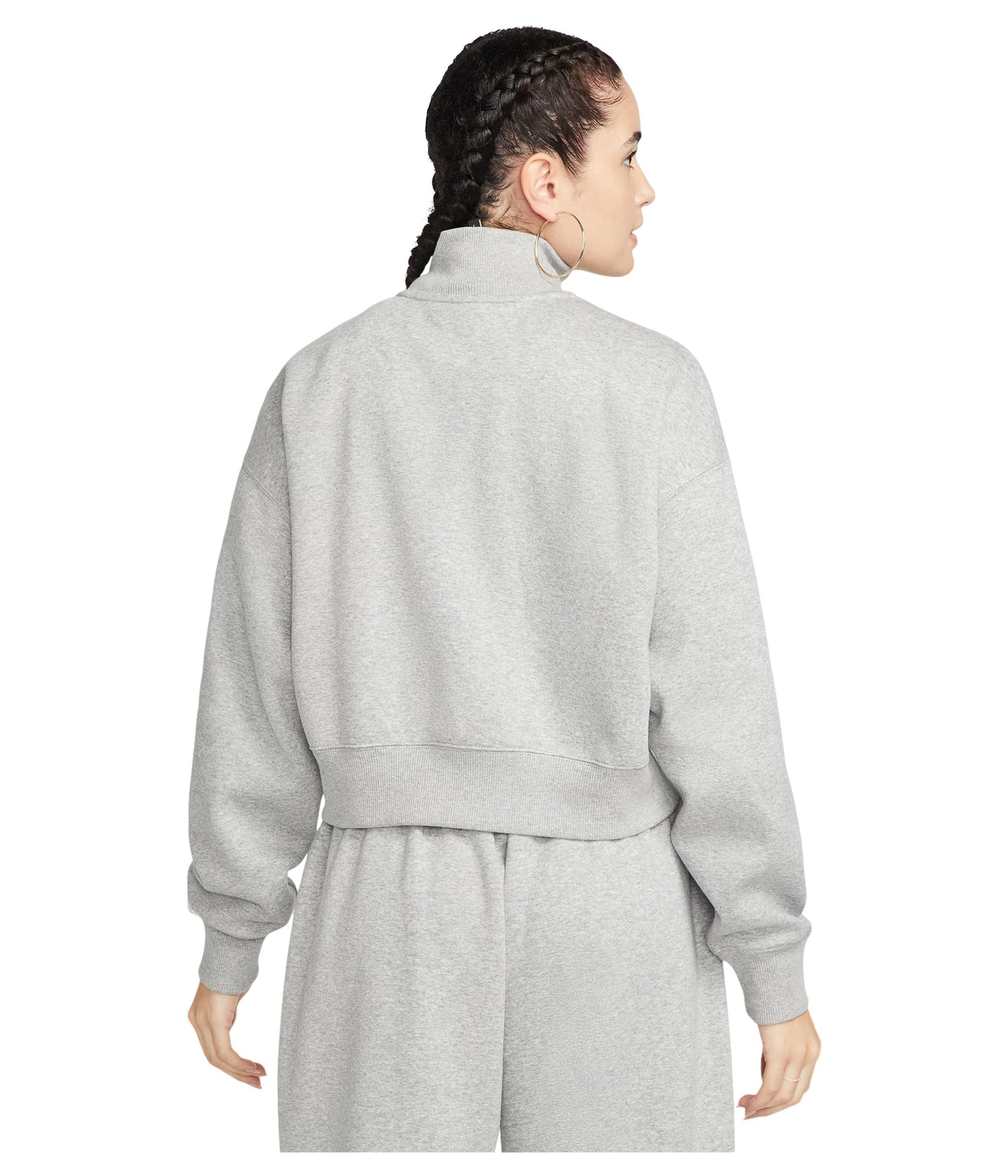 Nike W NSW Phnx FLC Qz Crop Maglia Lunga Donna