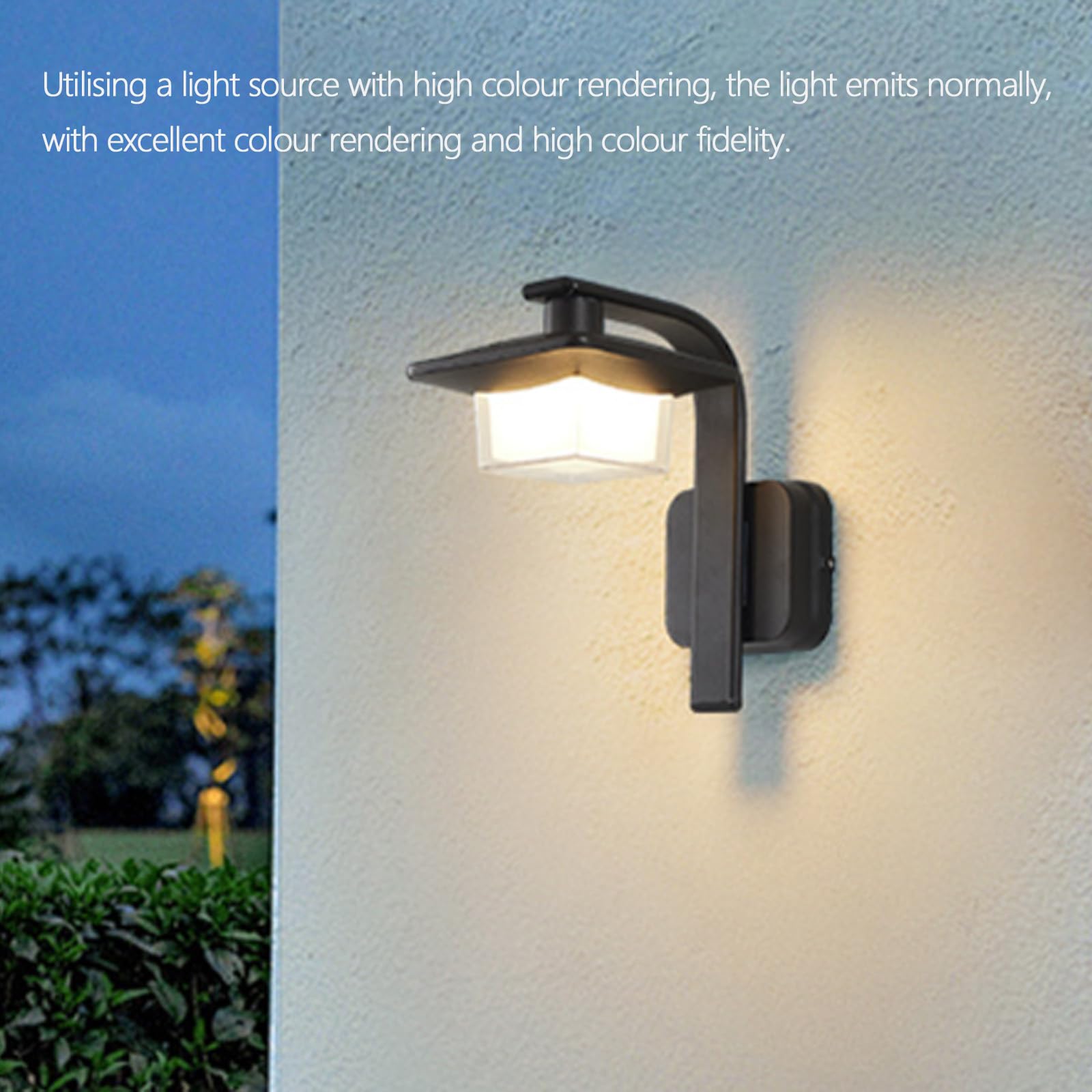 LED Schwarz Wandleuchte Aussen IP65 Wasserdichte Wandlampe Modern Kreativ Design Acryl Aluminium Wandbeleuchtung Außen/Innen Dekoration für Garten Villa Flur Garten (B,Warmes Licht)
