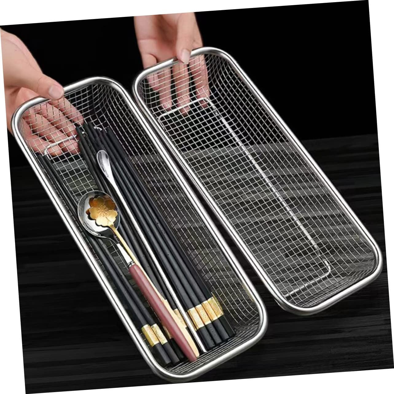 4pcs Dishwasher Straw Holder Utensil Tray for Dishwasher Mesh Basket for Dishes