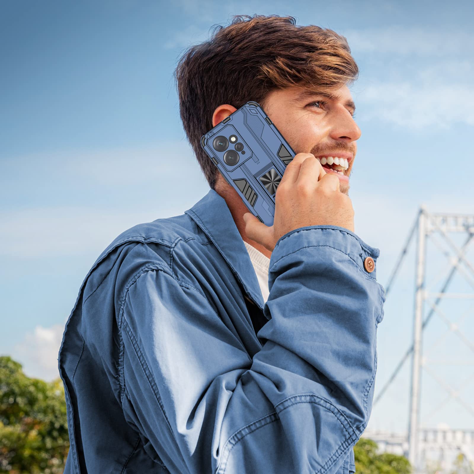 Funda para Xiaomi Redmi Note 15 Pro 5G, Carcasa Antigolpes con Soporte anular metálico, Case Protectora de Grado Militar, Azul — view 589