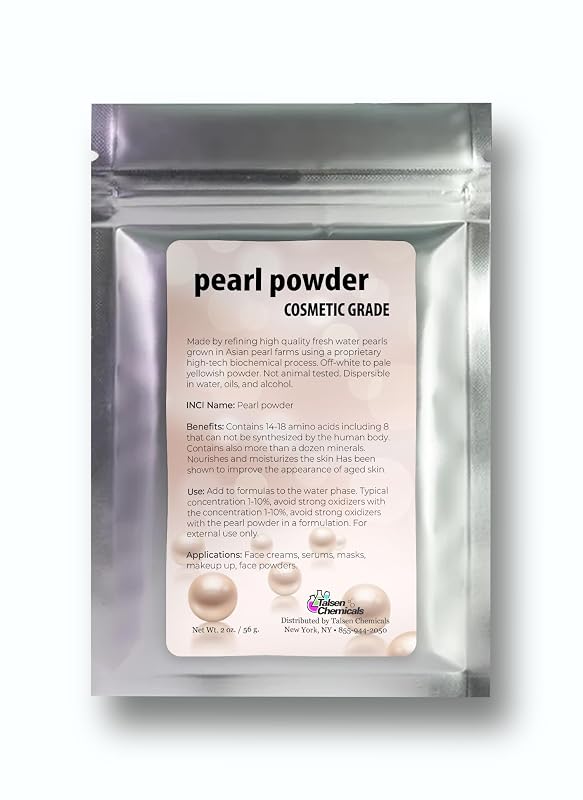 Talsen Chemicals Pó de Pérola Cosmético para Máscaras, Cremes e Loções, 56 g