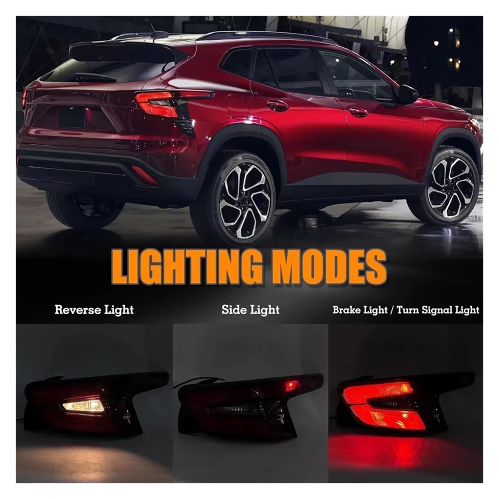 traseras Para Chevy para Trax 2024-2025 luz trasera de coche freno lámpara antiniebla conjunto 42865505 42865504 Luces de freno(bien)