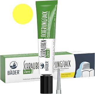 Original BÄDER Torque Sealant Tamper Proof Indicator Zero Color Yellow 20ml - Threadlocker Made in Germany Since 1962 - Security Pen for Sealing and Proof of Manipulation.
