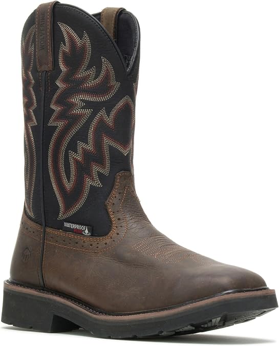 WOLVERINE Men's Rancher Waterproof Steeltoe Square Toe 10in Wellington Work Boot