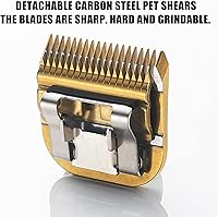 Vista 3 de 2 piezas #4FC Clipper Blade aseo de perros compatibles con Andis Clippers acero infundido de carbono desmontable acero al carbono borde afilado