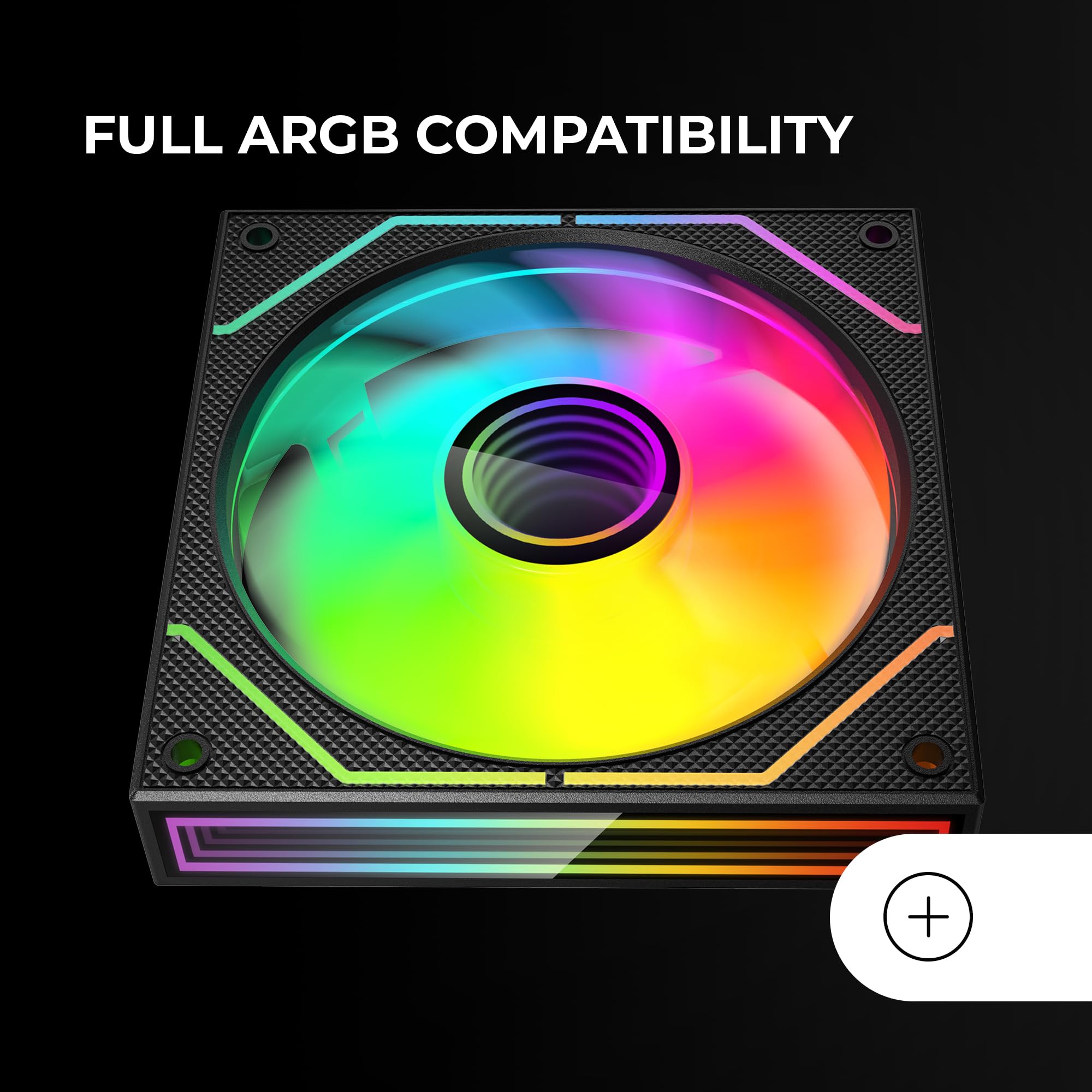 Mars Gaming MFD, Ventilador 120mm CHROMA RGB Dual Automático, Ultra Silencioso 14dB, Conexión Molex 4PIN, Sistema Antivibraciones, Transparente — view 10