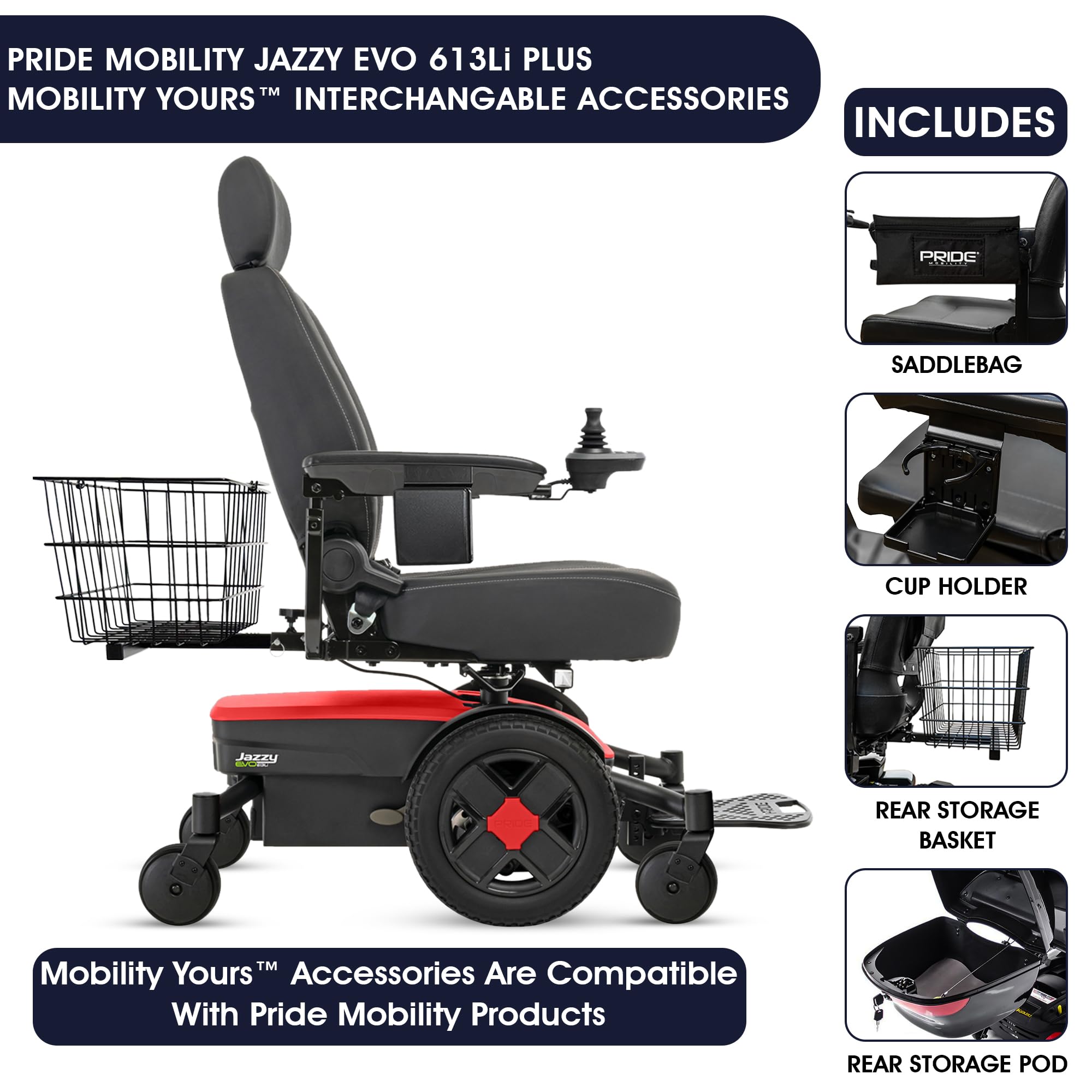 Amazon.com: Pride Mobility Jazzy EVO 613Li Power Wheelchair +