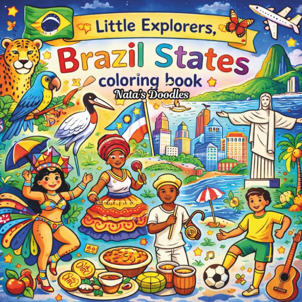 Little Explores: Brazil States Coloring Book