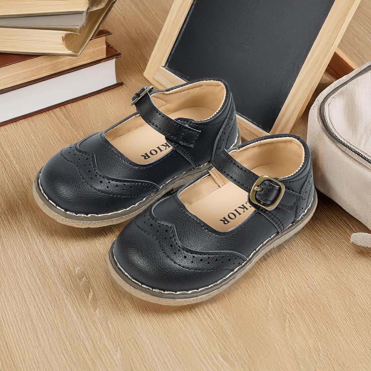 Meckior Toddler Little Girl Mary Jane Dress Shoes Ballet Flats for Girl Party School Shoes Bowknot Princess Shoes - Image 3