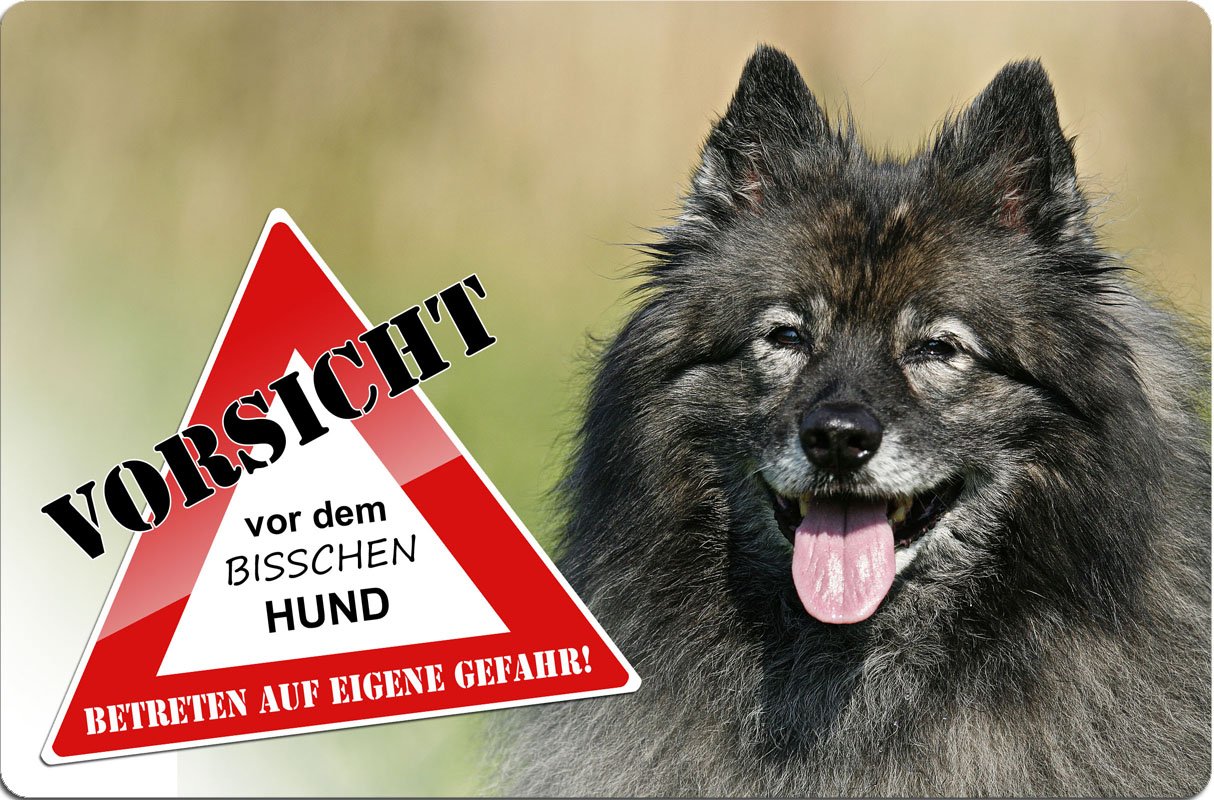 Nanyuk Warnschild 'Wolfsspitz' - Aluminiumschild 30,5 X 20 Cm Für Hundehalter