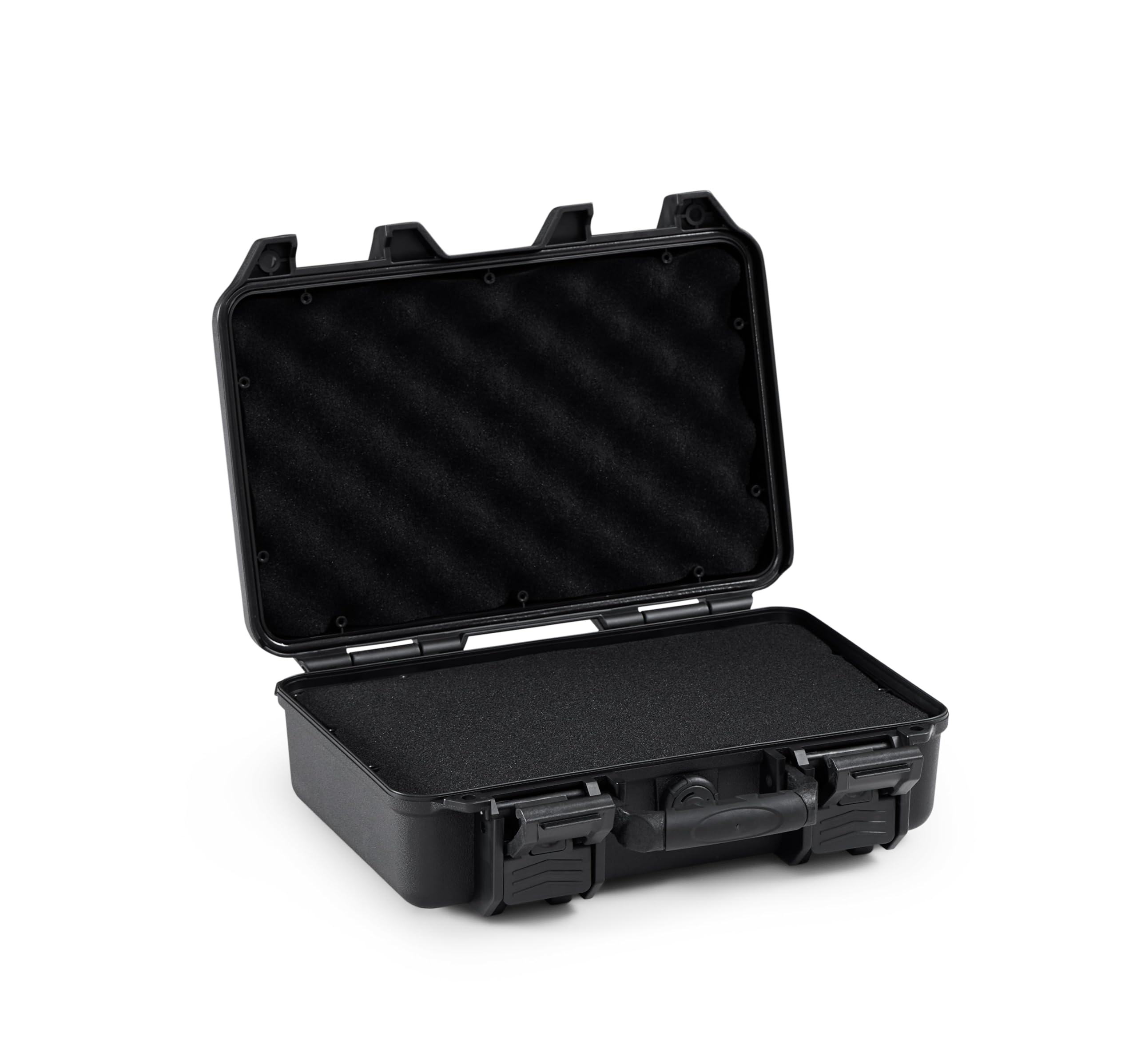BluBoxTSA Approved Waterproof Carry Case - 11.85x7.4x3.9 Inches, IP67 Rated Small Case for Go Pro, Action Cameras, Electronics, and Photography Accessories, with Customizable Foam