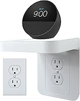 Vista 1 de Soporte de Estante para Enchufe Compatible con Receptáculo Dúplex, Decoración de Baño, Gestión de Cables, Una Solución de Ahorro de Espacio, Homepod