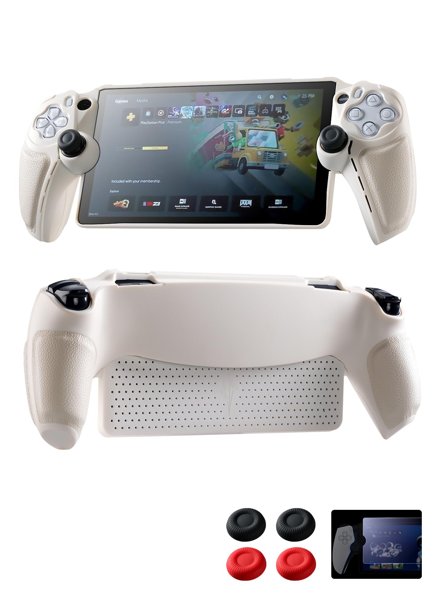 Thin Fit Designed for PlayStation Portal Case, Full Protective Slim Case Cover Compatible with PS Portal -White