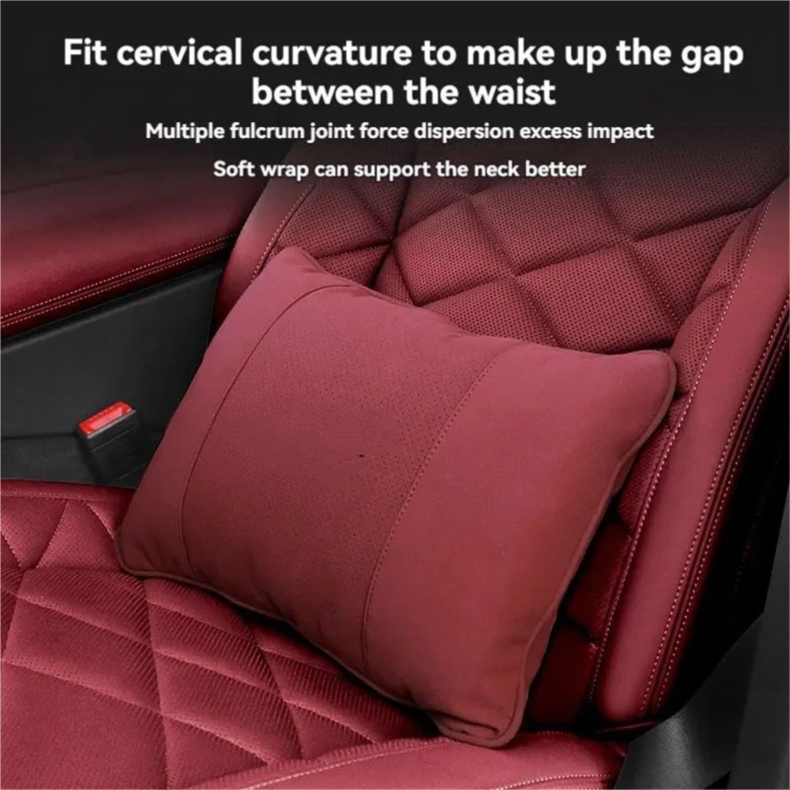 Cale-têtes pour sièges Auto Coussin de Nuque Souple pour Appui-tête et Soutien Lombaire de Voiture Compatible avec Xpeng G9, X9, G6, P7, P7i, P5 G3. Tête de Voiture(A-Brown)