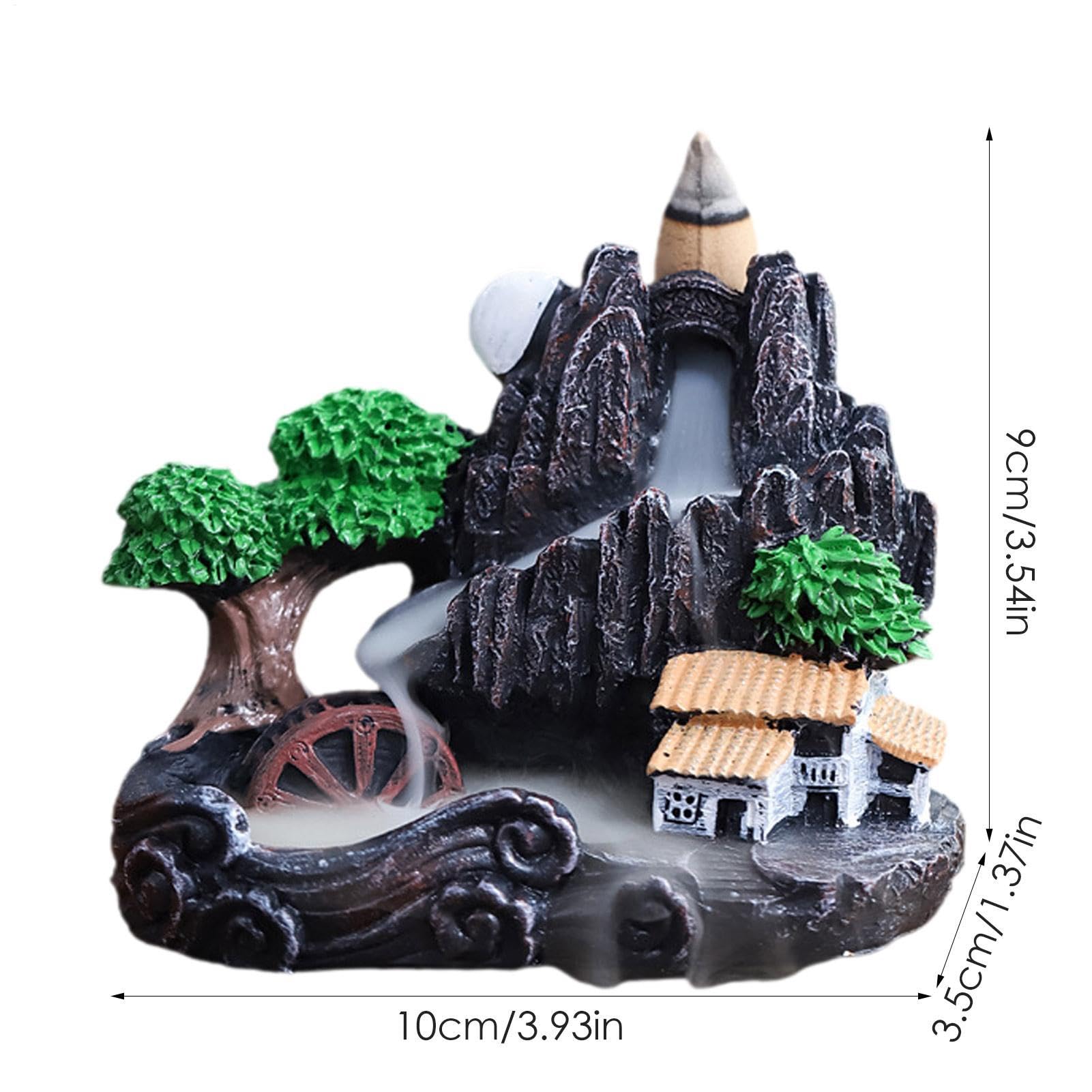 Bruciatore di incenso a riflusso, bruciatore di incenso conico – Supporto | per incenso creativo a riflusso | Ornamento Zen, Bruciatore di incenso per soggiorno, studio, sala da tè, bagno