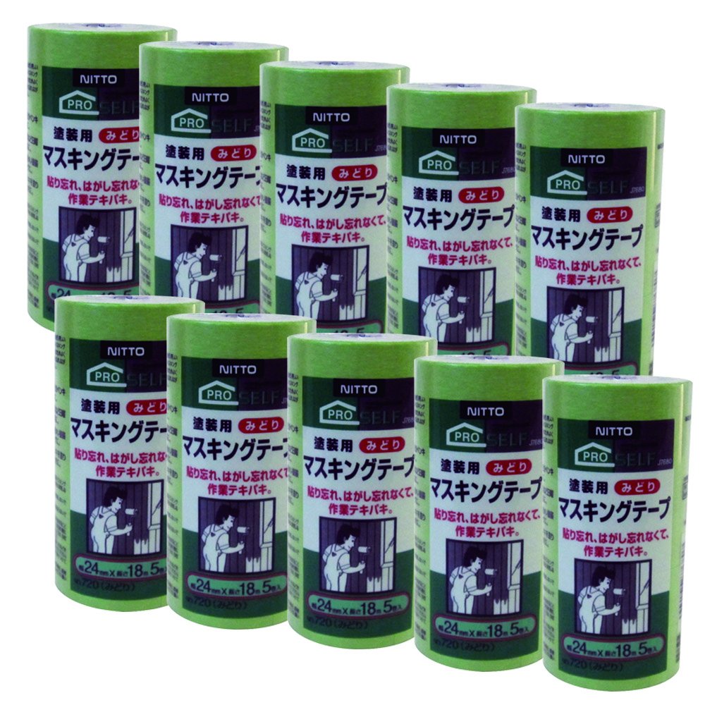 Amazon | 日東電工 建築用テープ 24ミリ×18M 50巻入 | 養生 Amazon | 日東電工 建築用テープ 24ミリ×18M 50巻入 | 養生