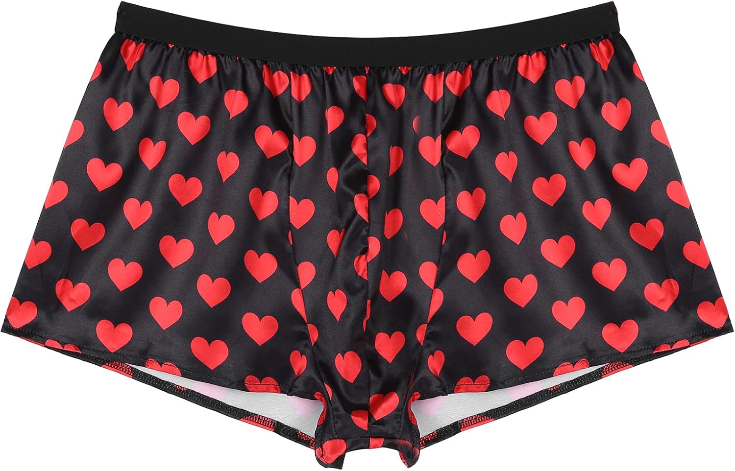 MSemis Men's Satin Silky Boxer Shorts Underwear Elastic Trunks Briefs Sleep Bottom Short Pants