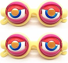 クレイジーアイズクリエイティブファニープロップグラスプルワイヤーグリッターアジャスタブルサイズカーニバルエッセンシャル（2パック）