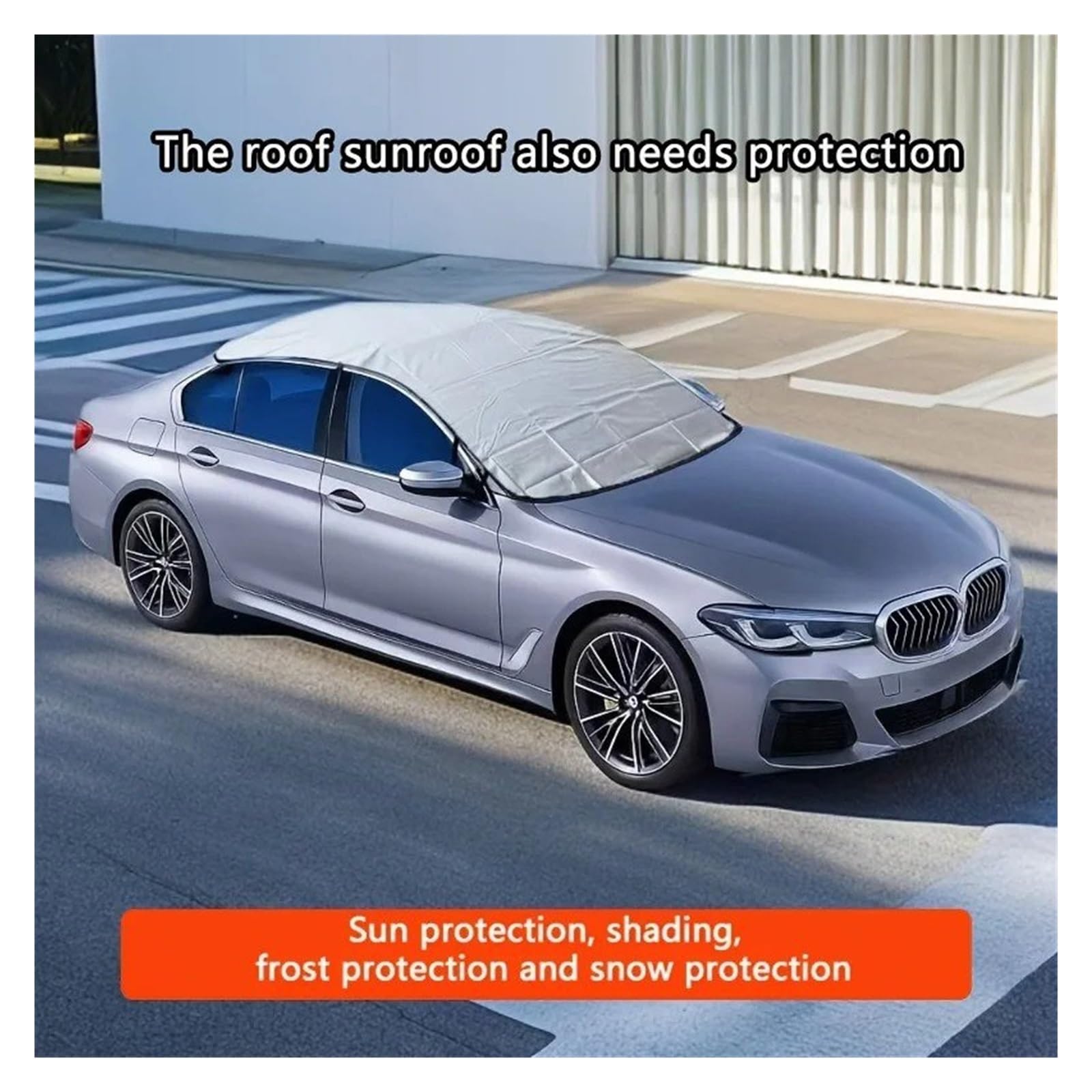 Schneeschutz Für Autos Dicker Faltbarer Auto-Sonnenschutz Panorama-Schiebedächer Blockiert UV-Strahlen Und Isoliert Hitze/Kälte Winterartikel