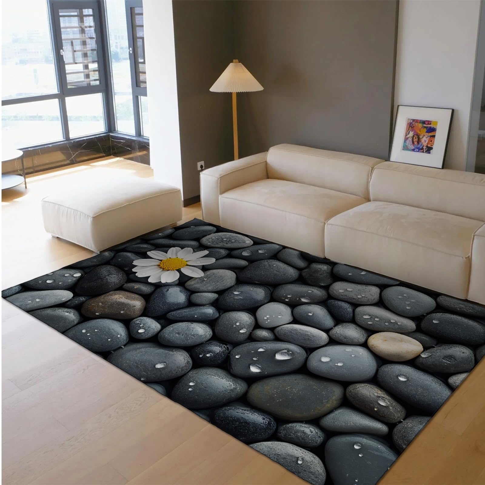 Tapis lavables à poils ras 80x150 cm structure pliable ultra fine pour sol