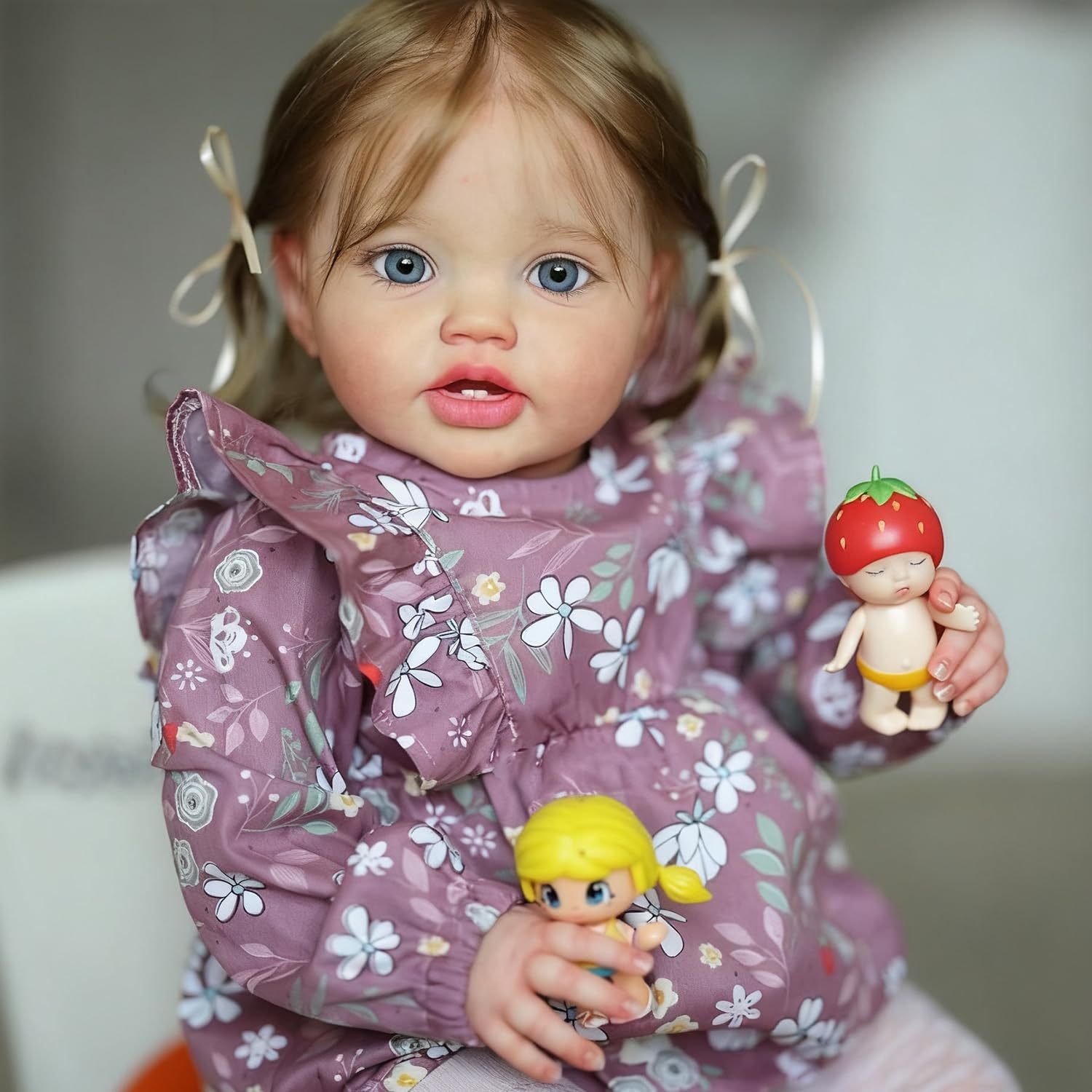 Anano Reborn Baby Dolls Toddler Girl, 24 in Realistic Baby Doll Lifelike, Silicone Babys Doll Newborn Girl, Real Life Babys Silicone Reborn Dolls with Accessories