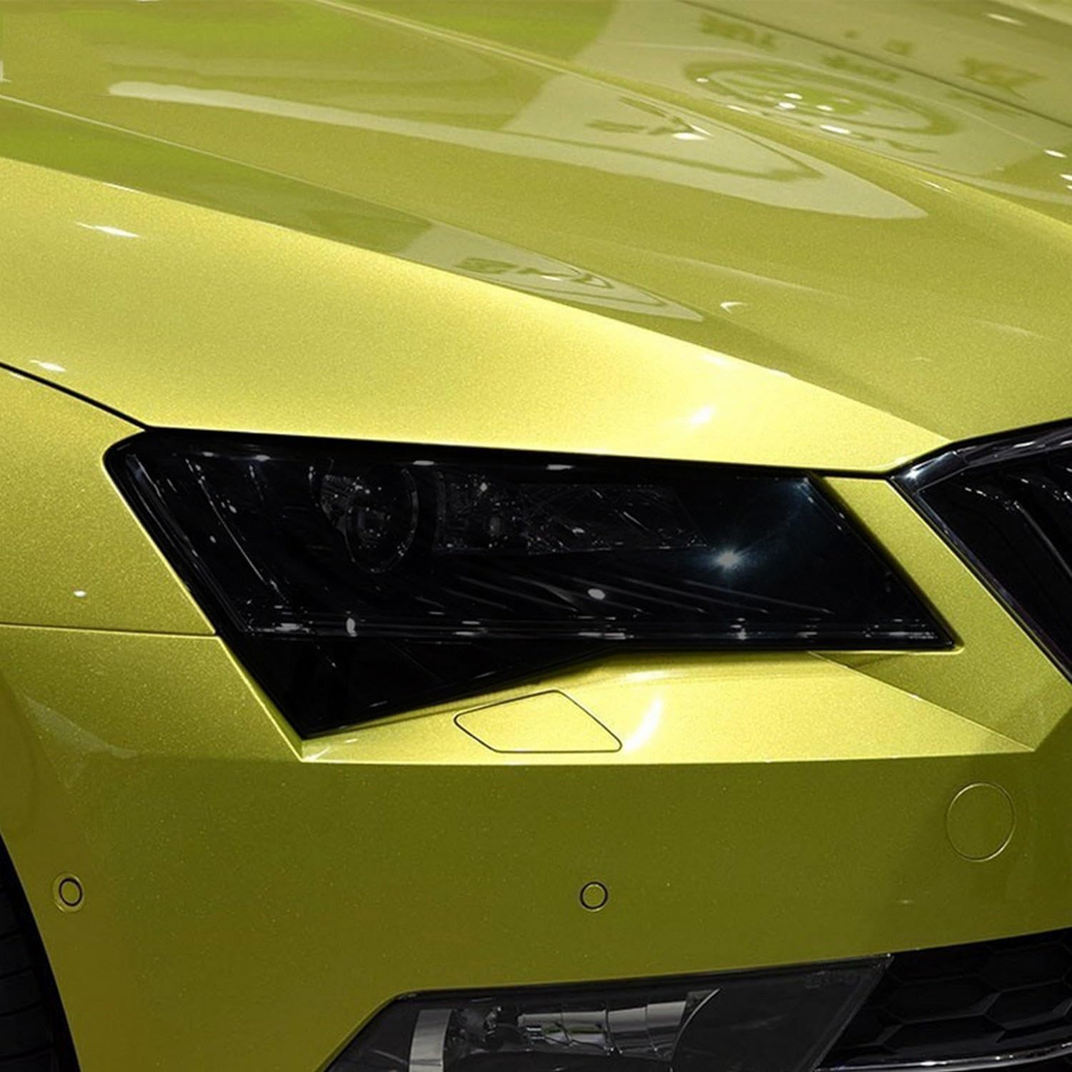 JCAKES 2 Sztuk Reflektor Samochodowy Odcień Czarna Folia Ochronna Ochronna Przezroczysta Naklejka TPU, Do Skoda Superb 3 3V B8 2015-On Akcesoria
