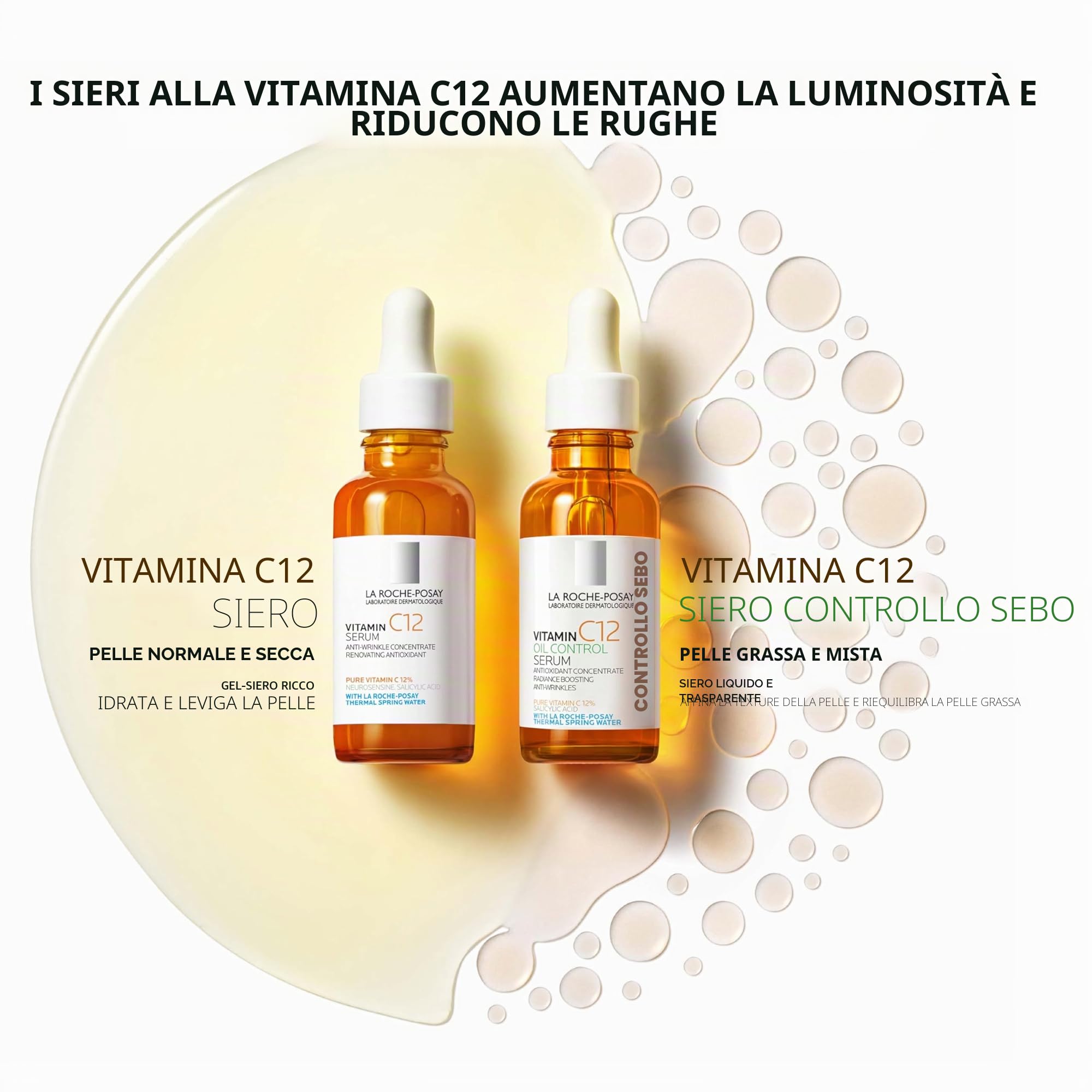 La Roche Posay Pure Vitamin C10, Siero Rigenerante Anti-Rughe, Per Tutti i Tipi di Pelle, Azione Antiossidante, Pelle Morbida e Luminosa, Con Vitamina C, Acido Salicilico e Acqua Termale, 30 ml
