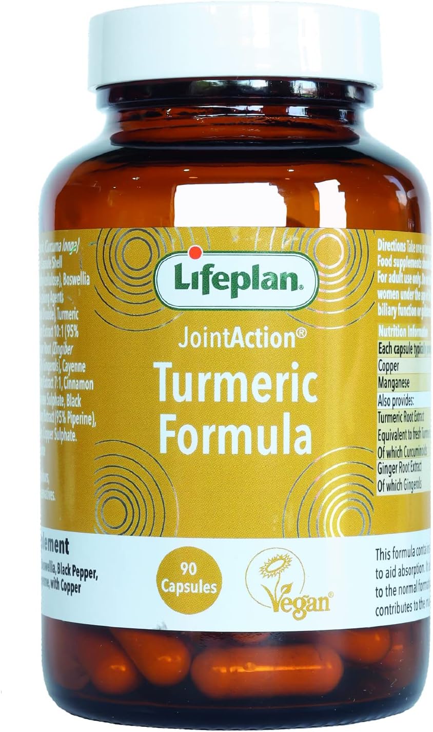 Lifeplan Joint Action Turmeric Formula with Copper & Manganese Tablets x 90. for Connective Tissue Support